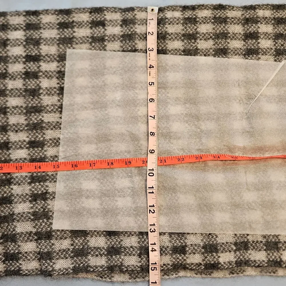 Everlane The Alpaca Patterned Scarf‎ Gray Buffalo Check One Size Unisex